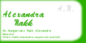 alexandra makk business card